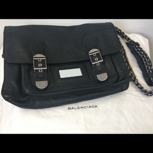 Balenciaga Black Leather Purse