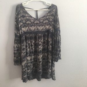blue bohemian style dress size small