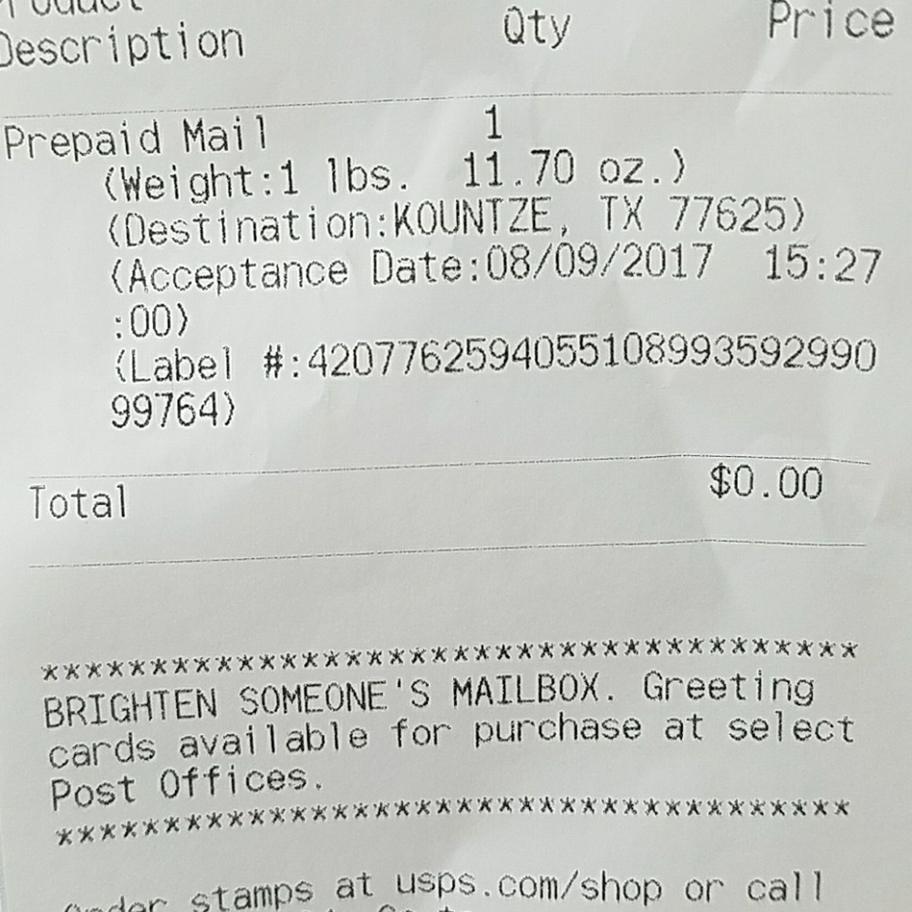 Shipping proof - Picture 2 of 2