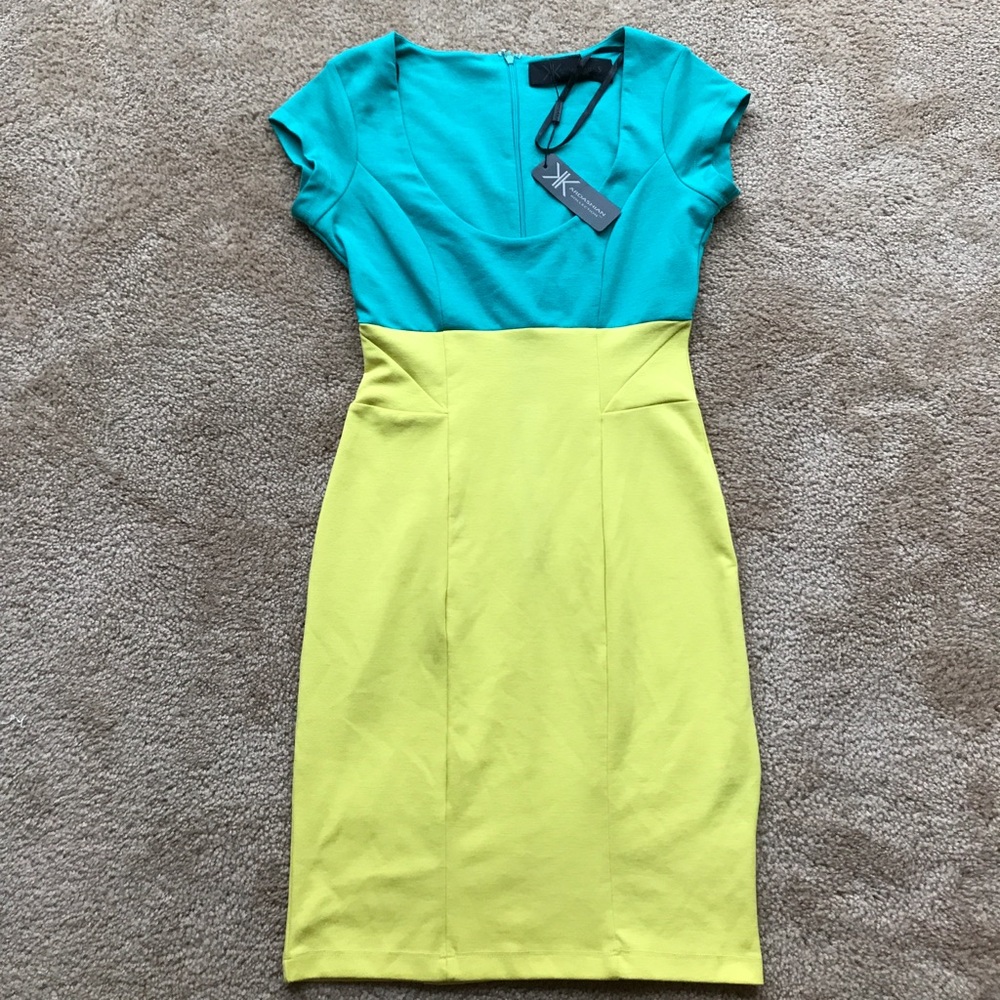 Kardashian Kollection Colorblock Midi Dress