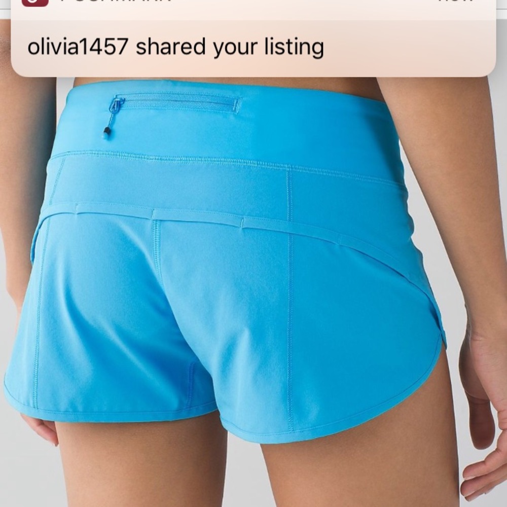 Blue Lulu lemon athletica Speed Short