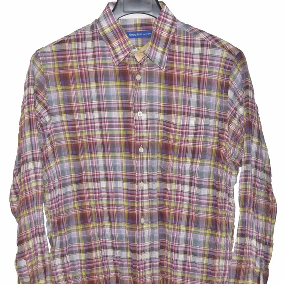 Georg Roth (Large) Purple Green Button Front - Picture 3 of 5