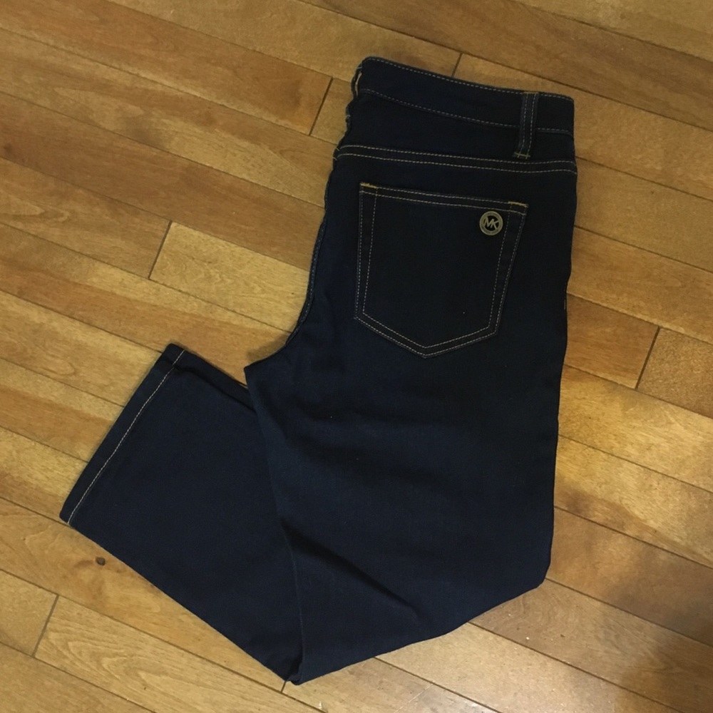 Michael Kors cropped dark wash jeans