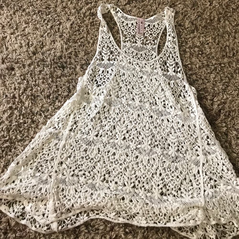 White lace cover up