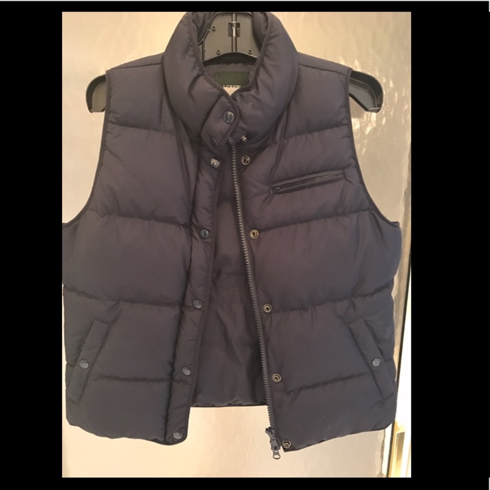 J. Crew Navy Puffer Vest