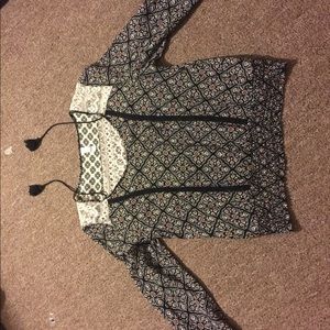 Black top. Long sleeves worn 2-3x. Like new