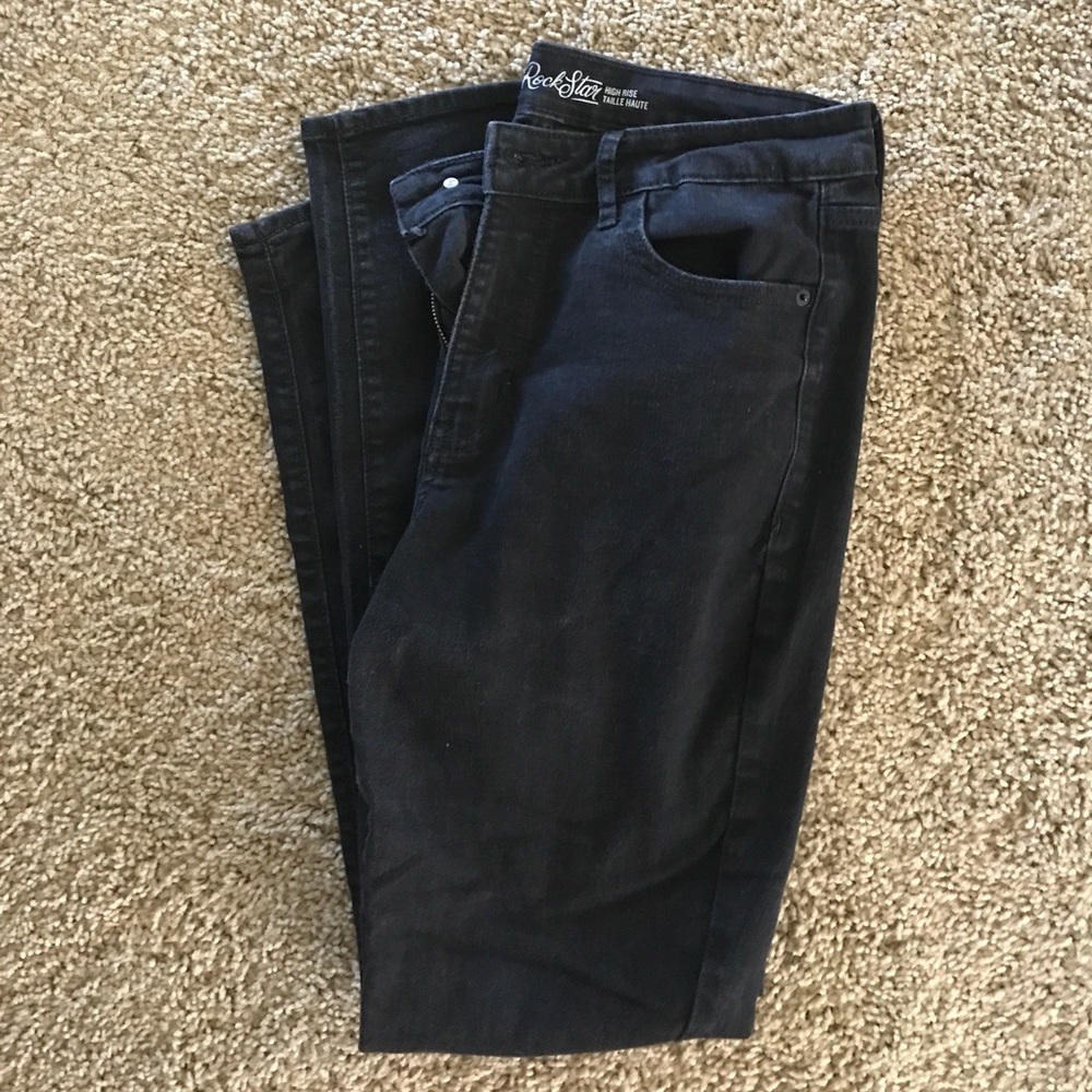 Old Navy black Rock Star high rise jeans