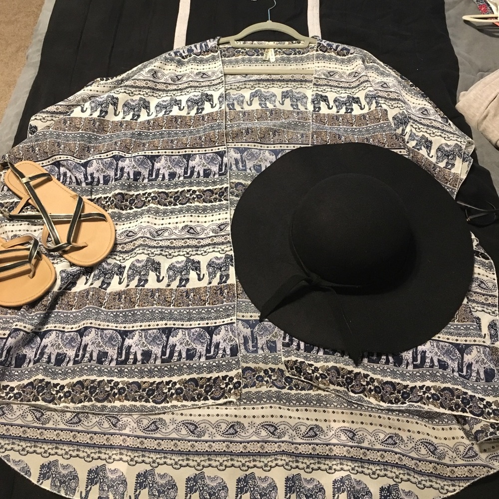 Elephant tribal kimono