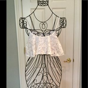 Flowy white crop top