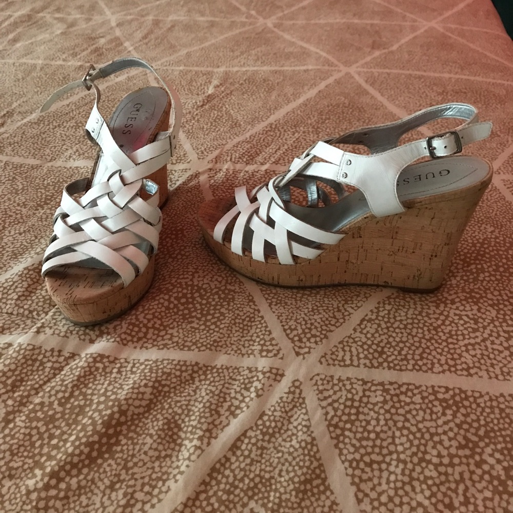 White Guess wedges