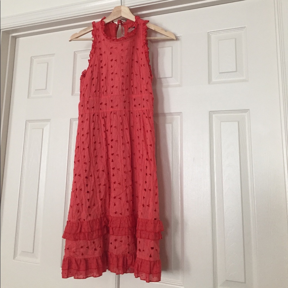 J Crew salmon color summer dress in size 4.