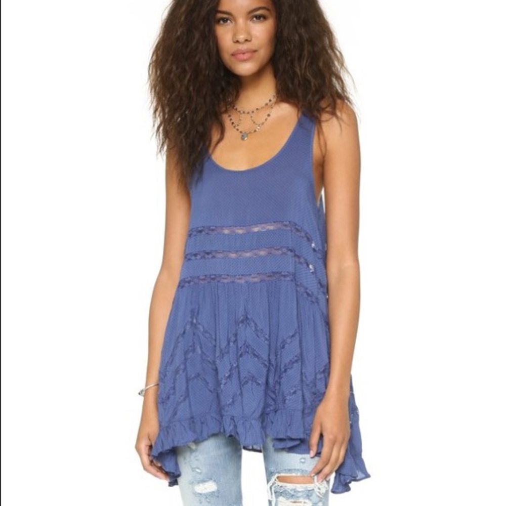 Free People Voile and Lace Trapeze Slip!