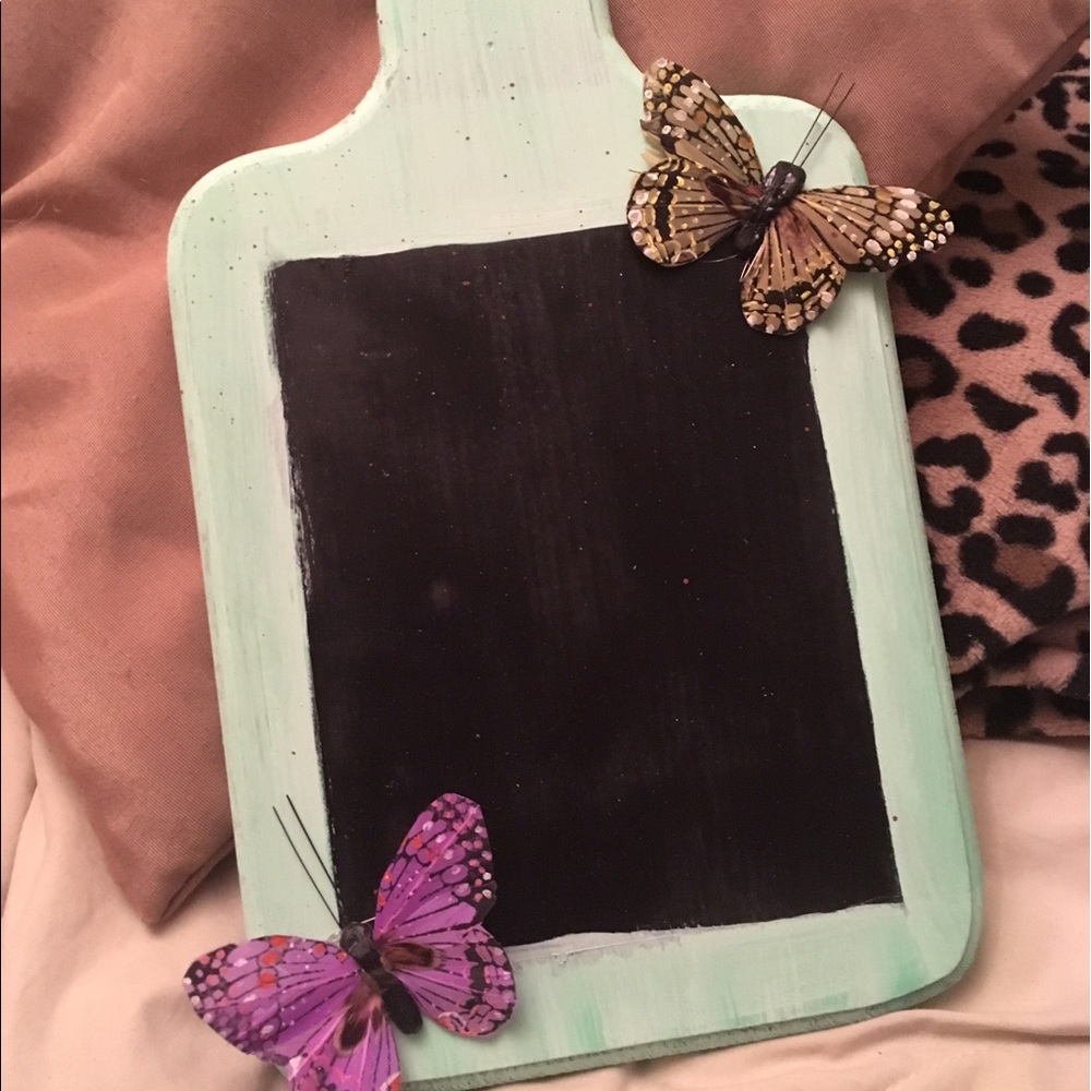 Cute chalkboard with butterfly detail