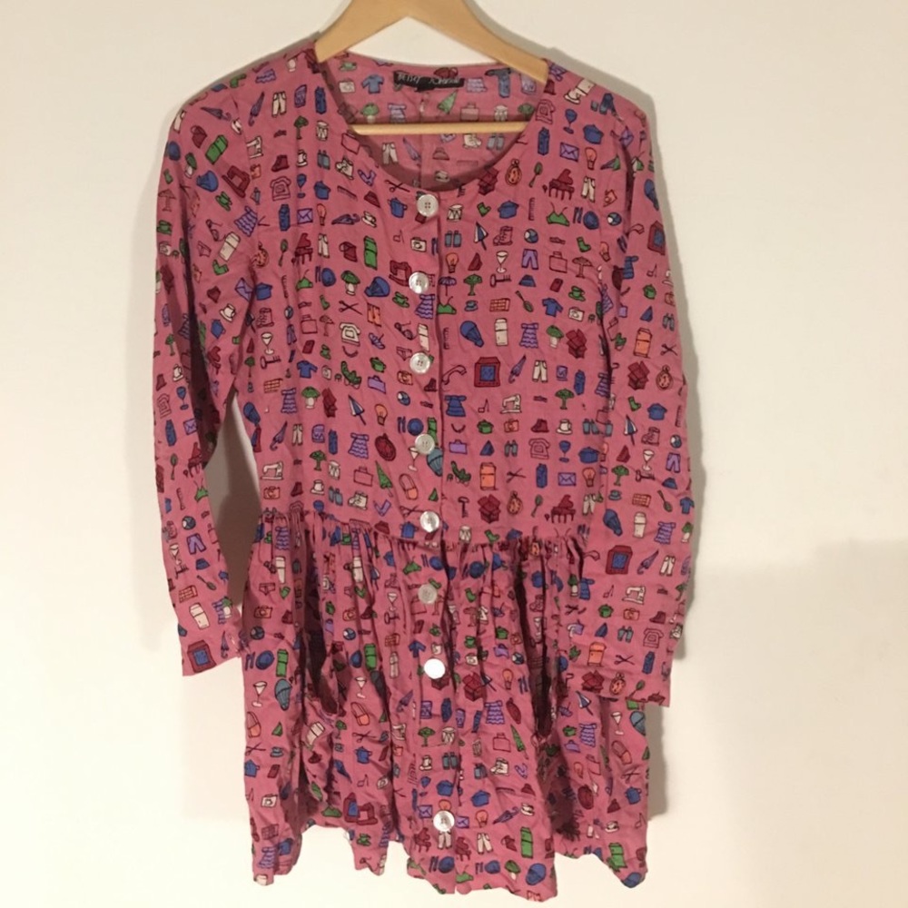 Vintage Betsey Johnson Graphic Print Dress