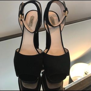 Prada Black suede pumps