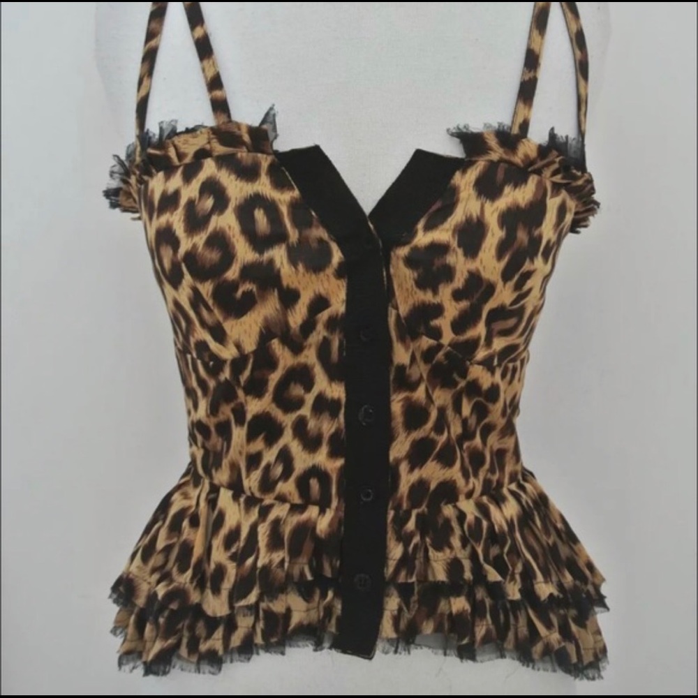 Size 4 L.A.M.B Silk Blend Corset Top