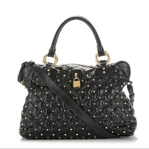 Marc Jacobs leather stardust python rio satchel
