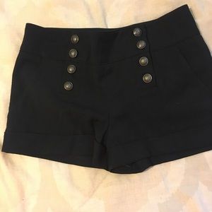 High waisted button shorts