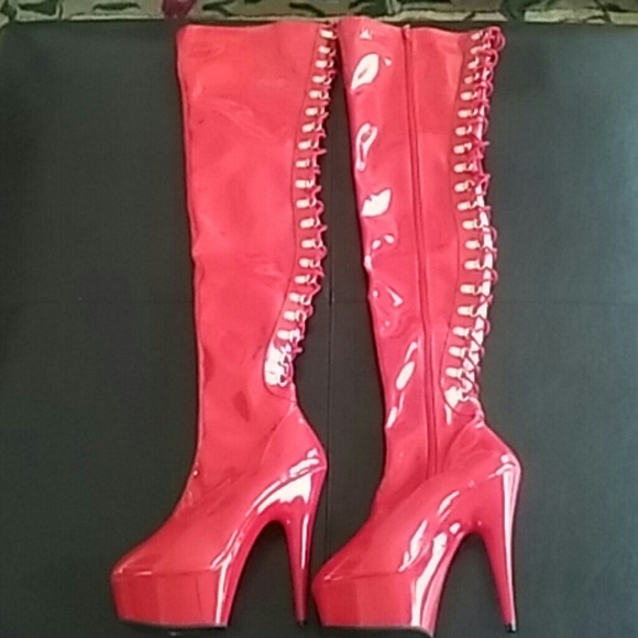 PLEASER Thigh High Boots - Picture 3 of 8