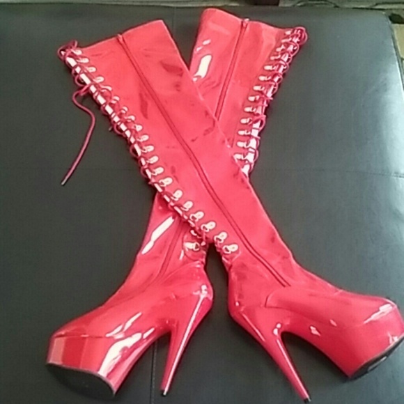 PLEASER Thigh High Boots - Picture 4 of 8