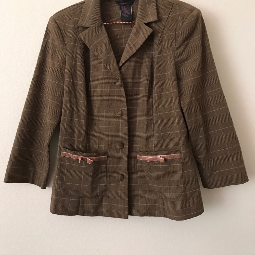 Brown and pink pea coat
