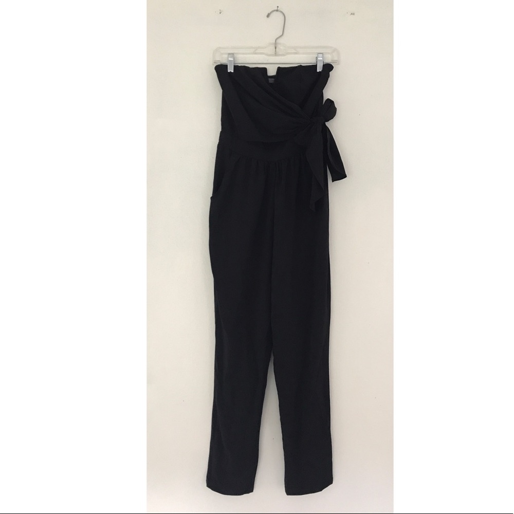 Black jumpsuit with bow