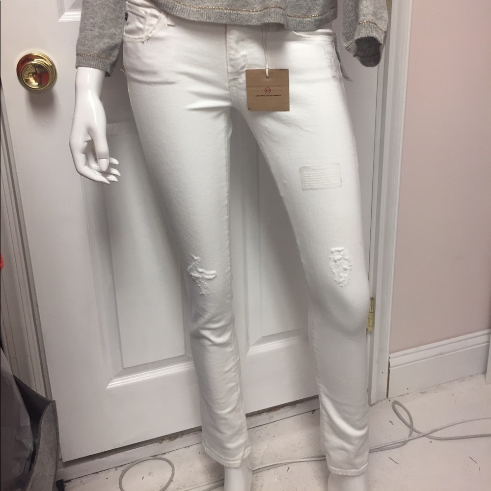 AG legging ankle white skinny jean