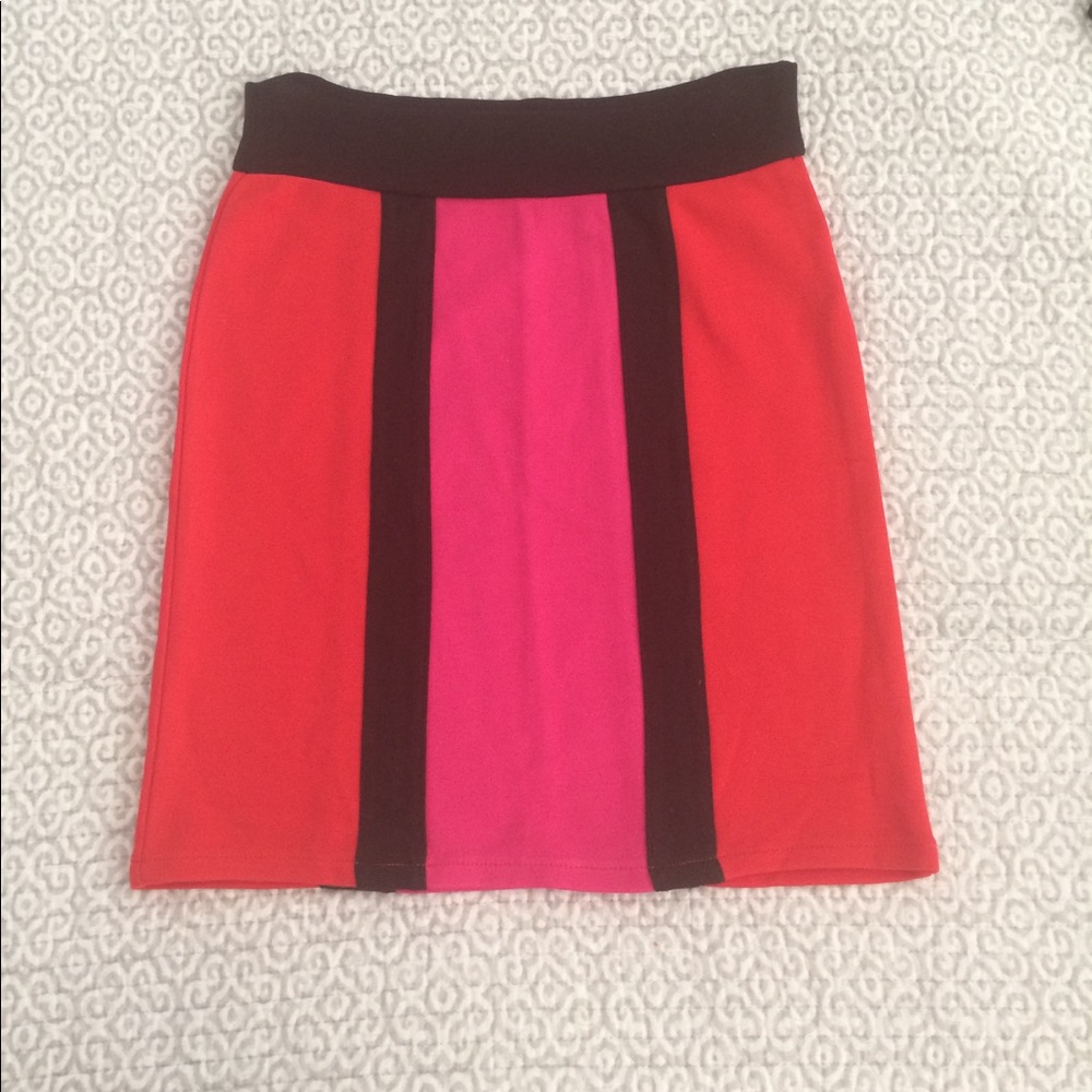 Colorblock Forever 21 Bodycon Skirt