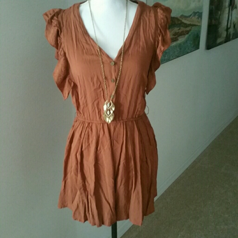 Large burnt siena romper
