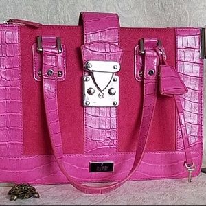 Gucci suede and crocodile purse