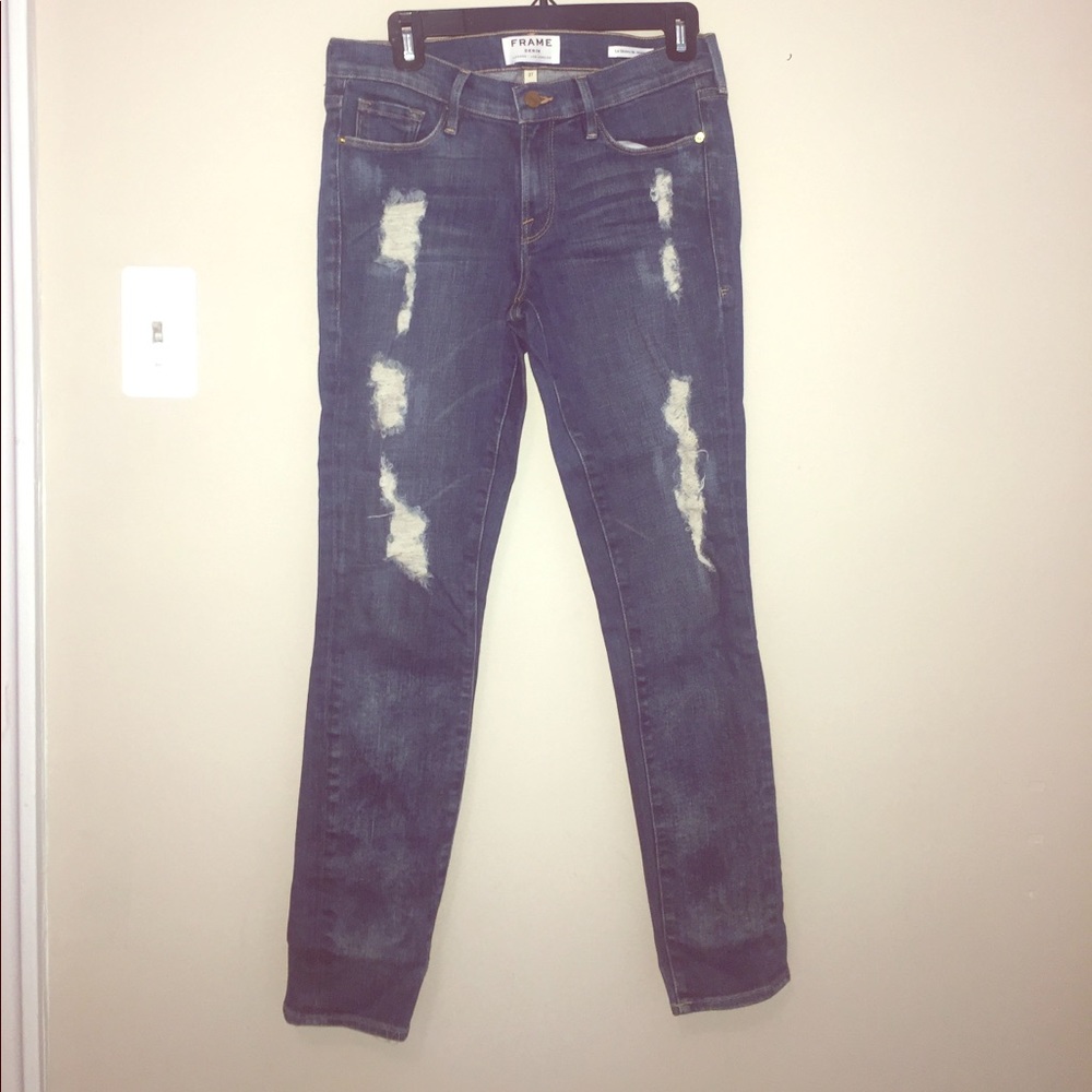 Frame 'Le Skinny de Jeanne' Distressed Skinny 27