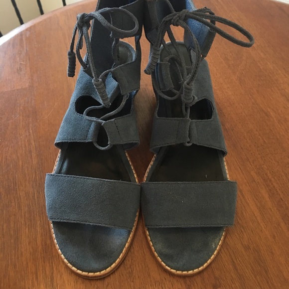 M4D3 Sara Block Heel Sandal in Blue - Picture 3 of 5