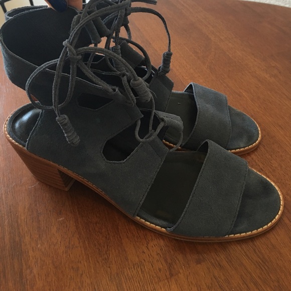 M4D3 Sara Block Heel Sandal in Blue - Picture 4 of 5