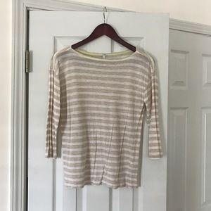 JCrew Factory 3/4 Striped Boatneck T-shirt