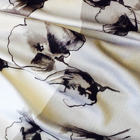 Sassy Black and White Floral Skirt - Picture 2 of 4