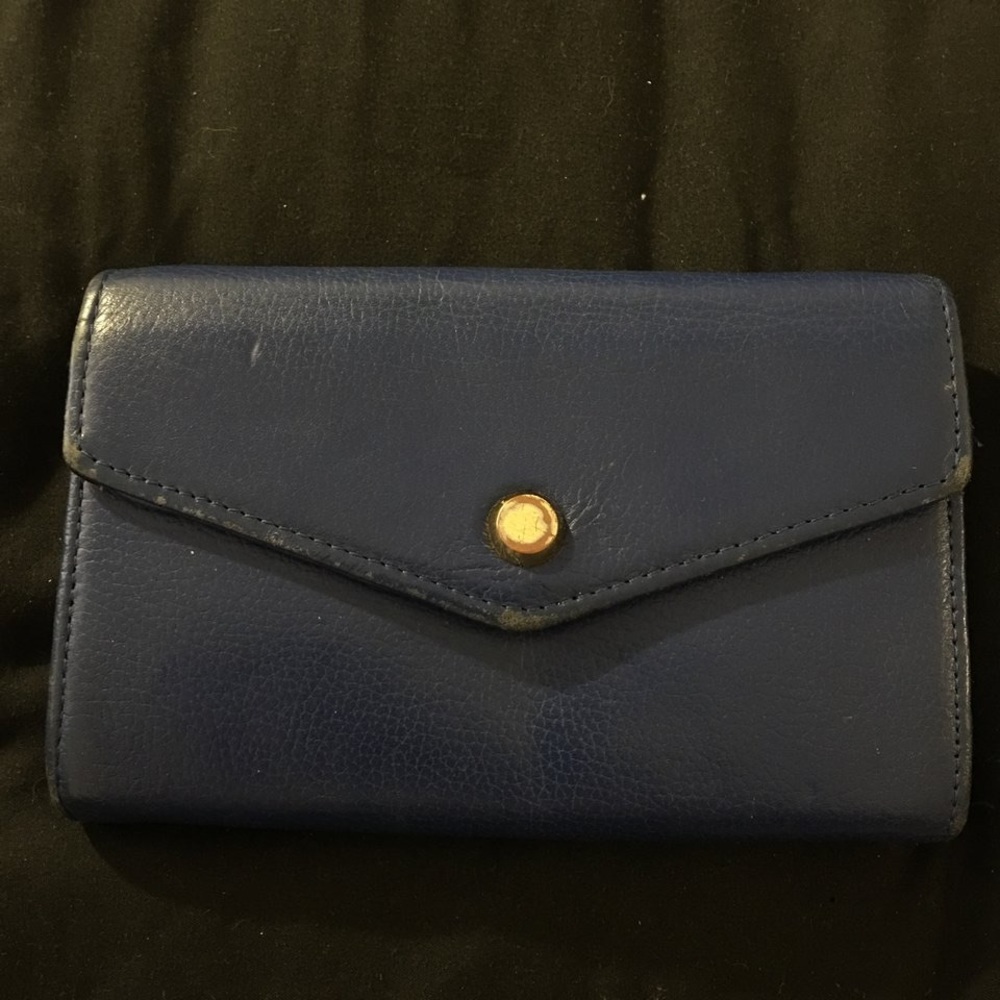 Stella & Max Navy Leather Clutch ✨