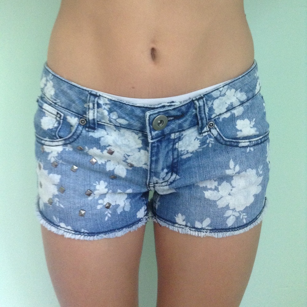 Girls floral Jean shorts