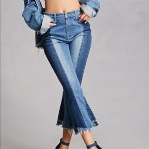 Cropped two tone in style style jeans. Never worn