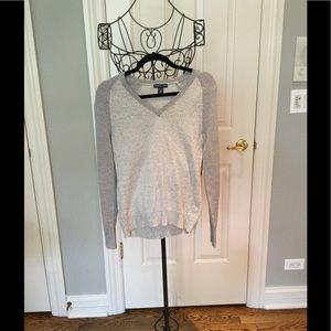 Grey vneck sweater