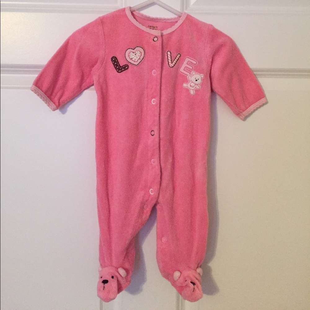 Carter's pink "Love" sleeper