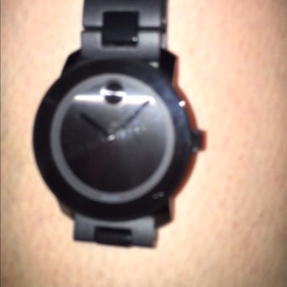 matte black movado watch main image 4