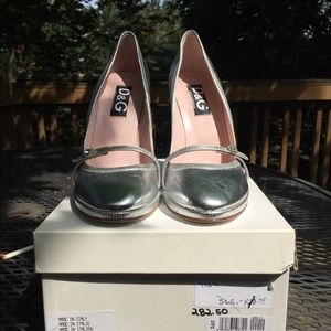 Ladies D&G silver high heels