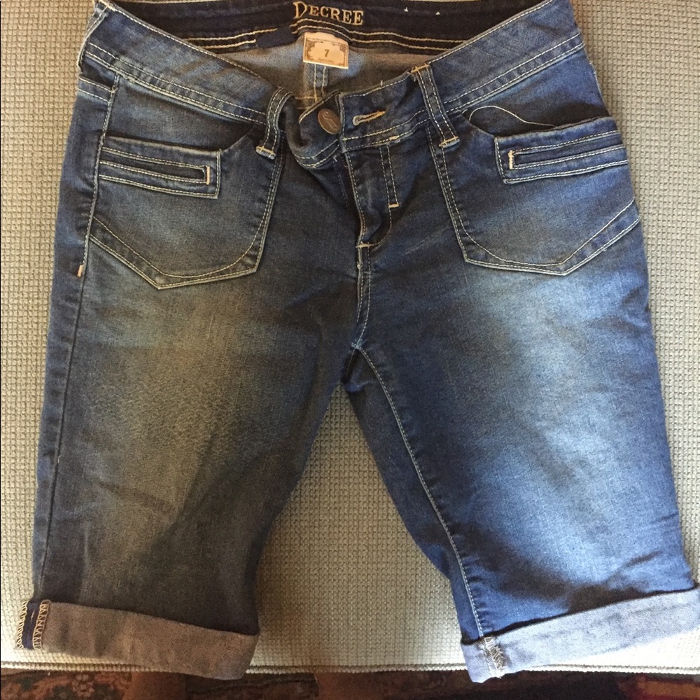 Long jean shorts