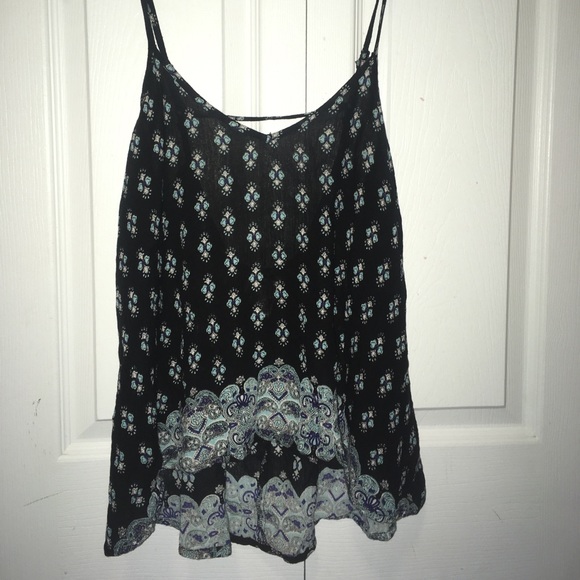 Floral spaghetti strap tank top - Picture 1 of 2