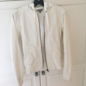 Cream corduroy zip-up jacket