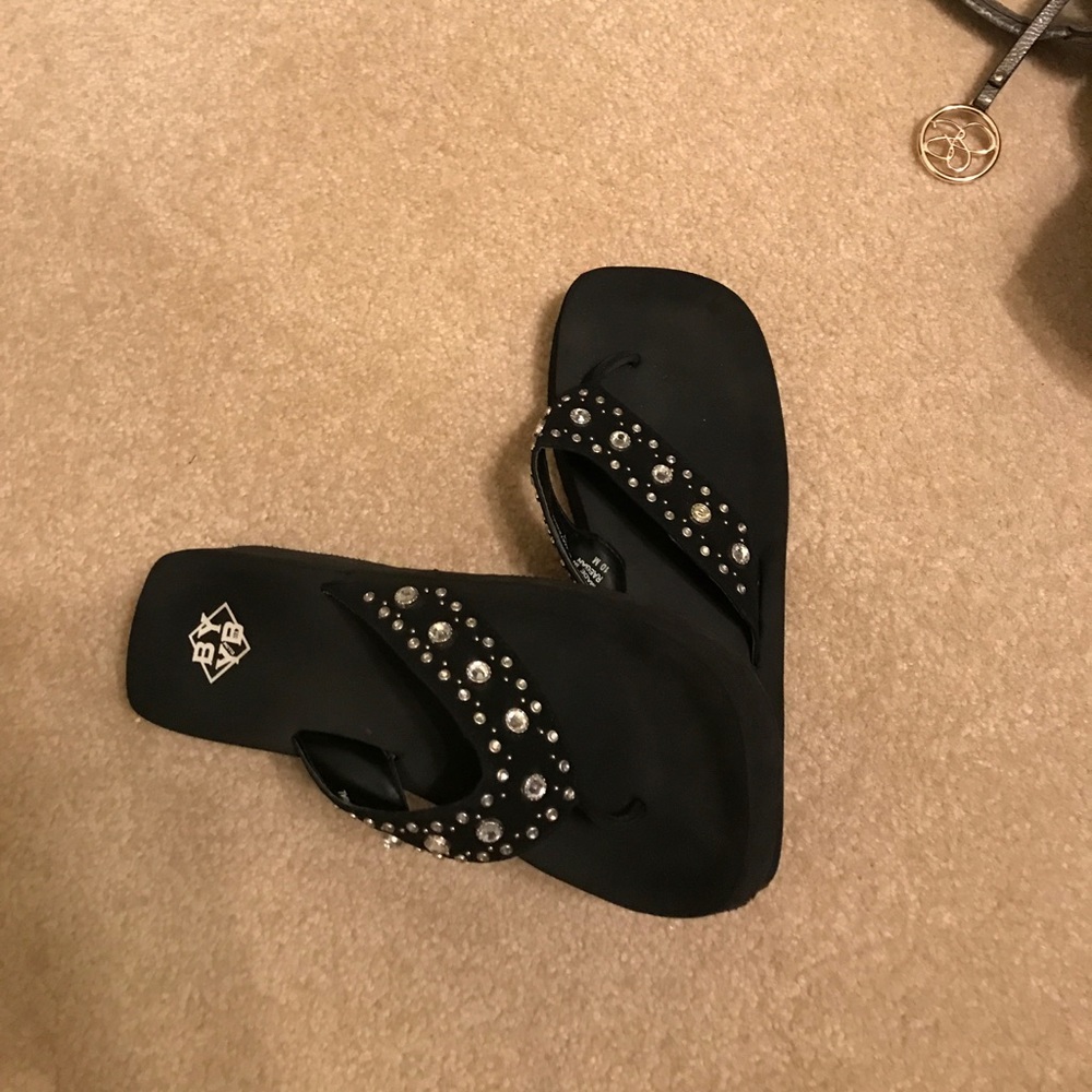 Yellow box flip flops