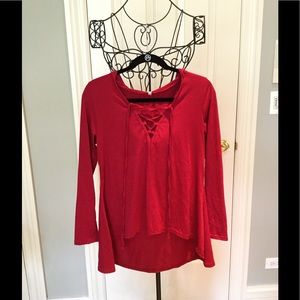 Red sweatshirt with cute front