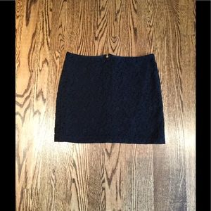 Black lace skirt