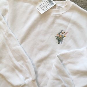 Raw hem cut sweatshirt