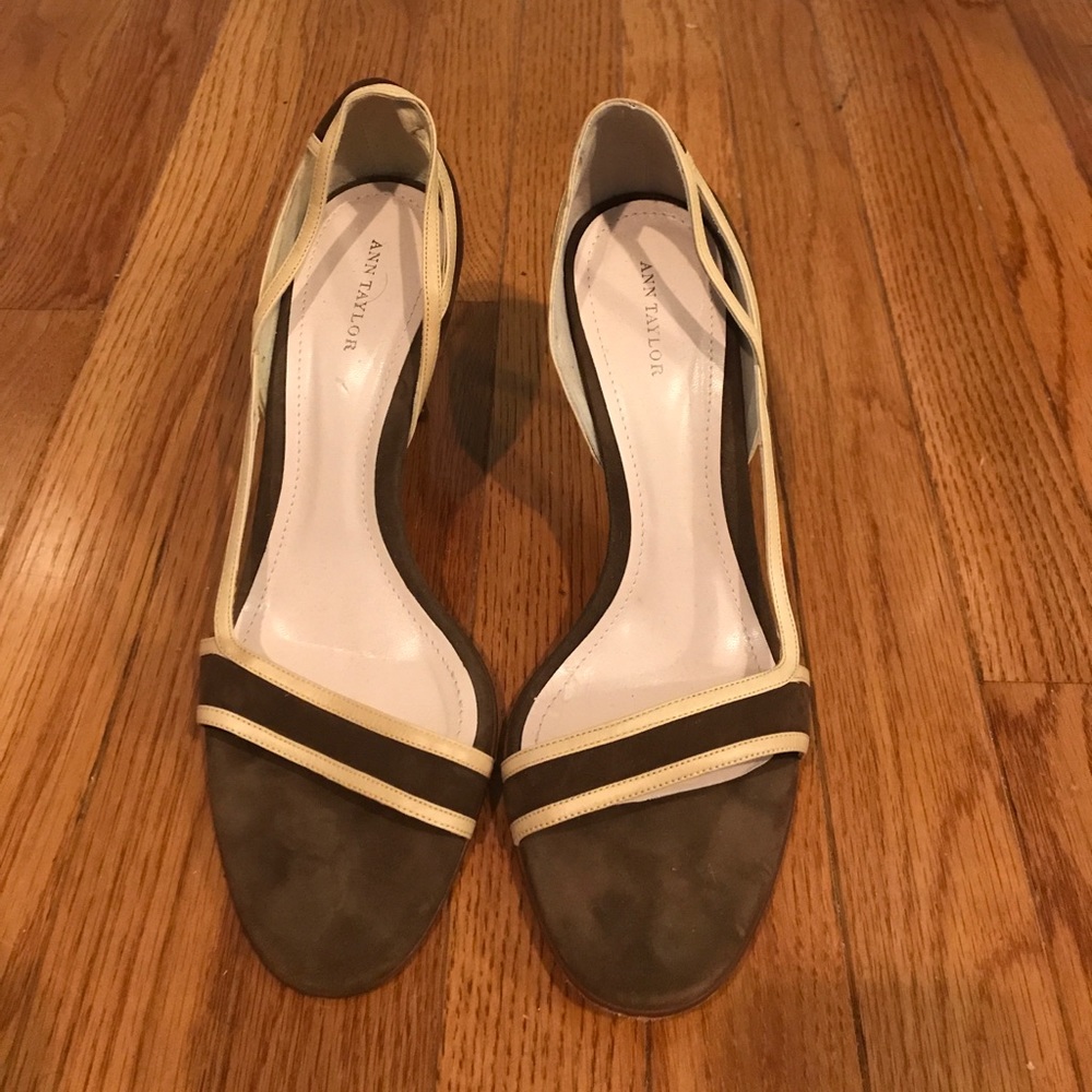 Ann Taylor Suede Strappy Heels